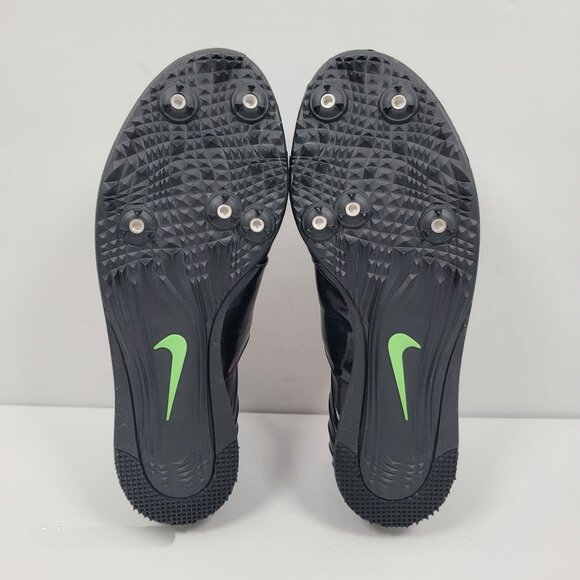 Nike Pole Vault Track & Field Men\'s Black/Green Shoes 317404-036 US Size 9